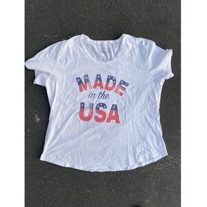 2XL 4th of July General Standard Made in USA Graphic T-Shirt Patriotic White 2XL